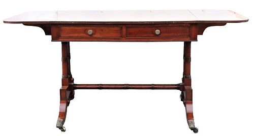 Antique 19th C. Sofa Table on Casters