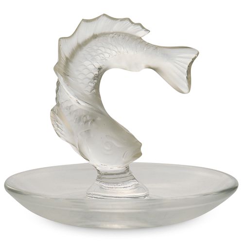 Lalique "Leaping Fish" Crystal Pin Tray
