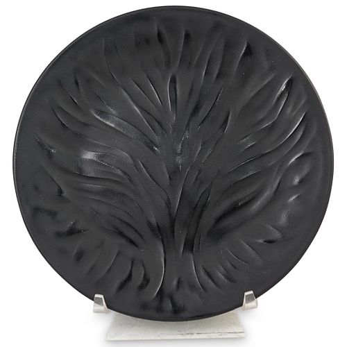 Lalique "Algues" Black Crystal Dessert Plate