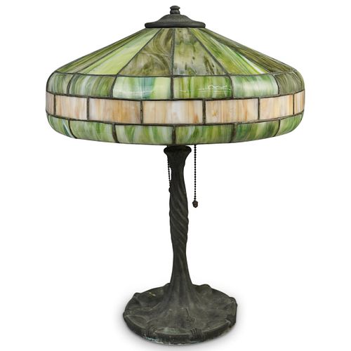 Antique Slag Glass Table lamp