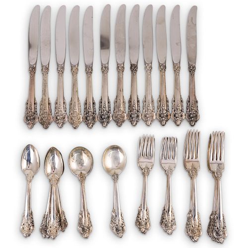 (57 Pc) Sterling Wallace "Grand Baroque" Flatware Set