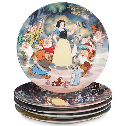(5 Pc) Disney "Snow White" Plate Set