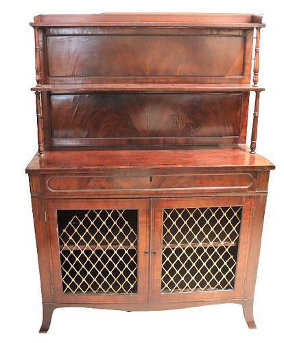 Antique Mahogany Chiffonier Cabinet