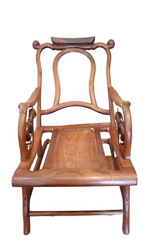 Important Chinese Huanghuali Arm Chair 19th C