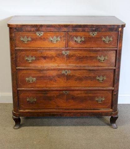 Victorian 2 over 3 Drawer Chest.