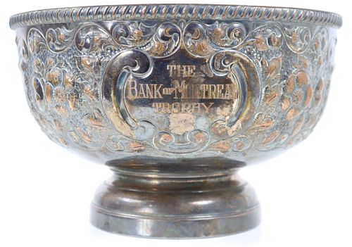 19th C Silver Plate Bank of Montreal Trophy Bowl
