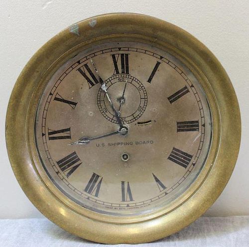 Seth Thomas Brass Ship's Clock.