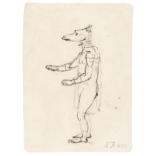 ROBERT FULTON Original Hand-Drawn Sketch Dated 1807 R.F. Initialed