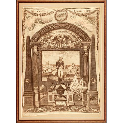1819 George Washington Memorial Printed Textile, THREADS OF HISTORY No. 54 p. 77
