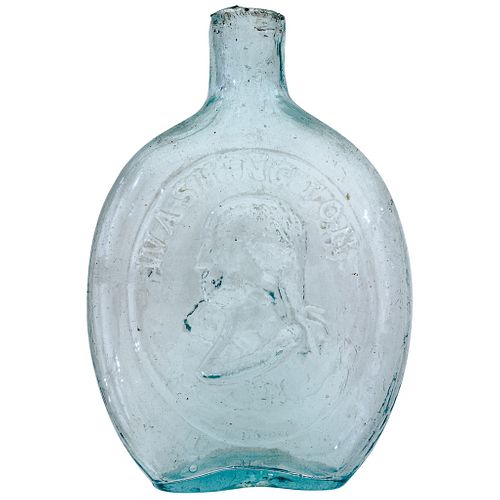 c. 1840-1850, Glass Bottle with portraits of Washington and Gen. Zachary Taylor