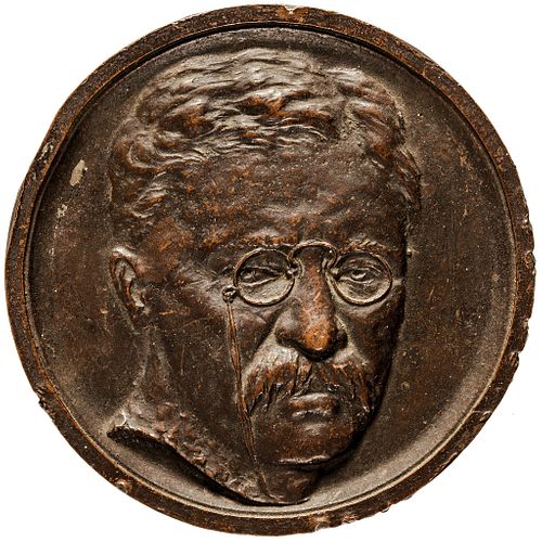 April 28, 1917 Dated Theodore Roosevelt Bronze Electrotype Plaque