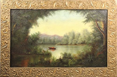 19th C. California Landscape, Signed Anne Crocker
