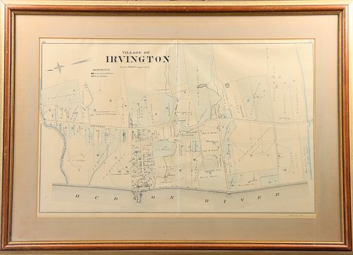 Antique Map of Irvington, New York