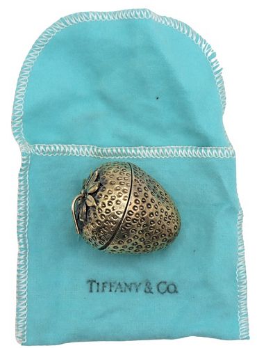 Tiffany & Co. Sterling Strawberry Container