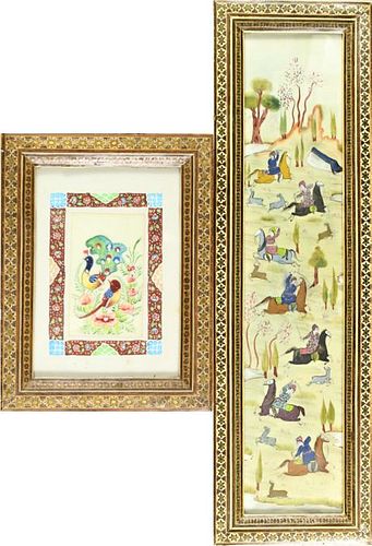 Two Finely Detailed Persian Paintings