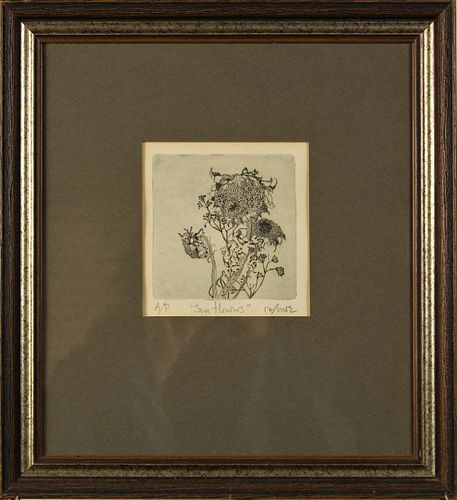 Sunflowers Etching, Artist's Proof