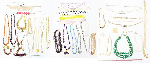 Large Lot of Assorted Necklaces & Bracelets