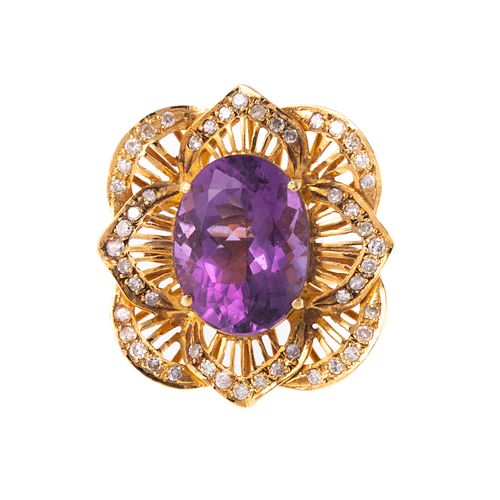 A Statement Ring Featuring Amethyst & Diamonds