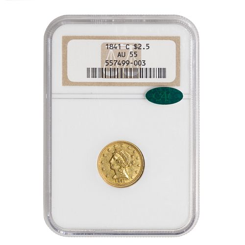 1841-C Liberty Gold $2.5 NGC AU55 CAC