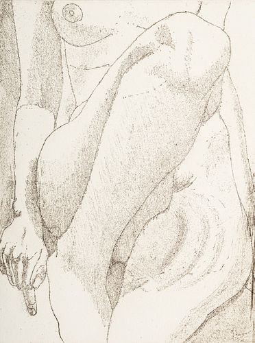 Phillip Pearlstein Female Nude Etching, Signed Edition