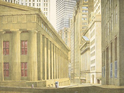 Richard Haas "Old Custom House" Lithograph, Signed