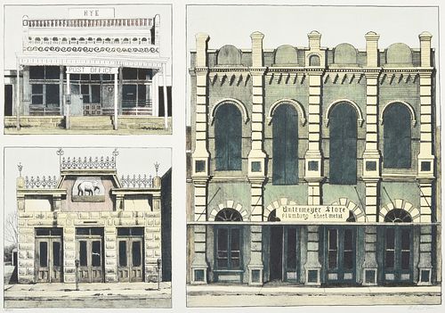 Richard Haas "Storefronts" Lithograph, Signed Edition