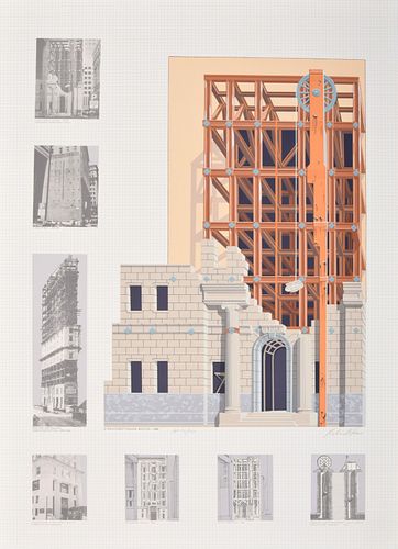 Richard Haas Architectural Screenprint, Signed Edition