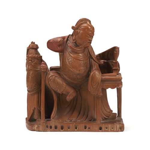 Early Chinese General Guandi Soapstone Carving