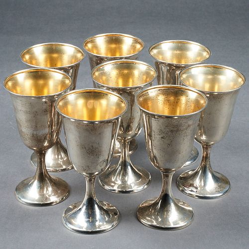 Grp: 8 International Sterling Silver Goblets