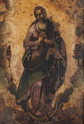 After Francisco de Zurbaran Immaculate Conception Oil on Copper