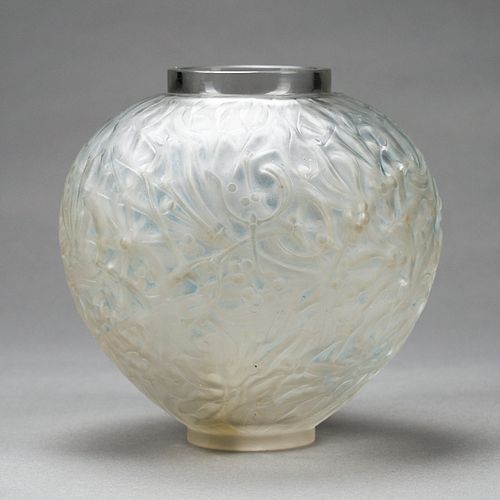 Rene Lalique Gui Frosted Glass Vase