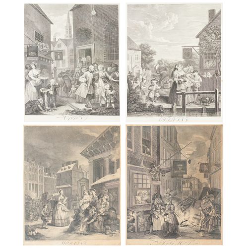 William Hogarth "Times of the Day" Engravings