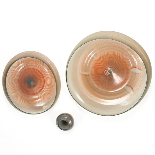 Dale Chihuly Filigrana Glass Nesting Bowls