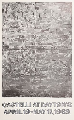 Jasper Johns "Castelli at Dayton's" 1969 Exhibition Poster