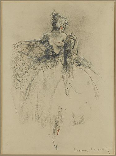 Louis Icart Dancer Hand-Colored Lithograph