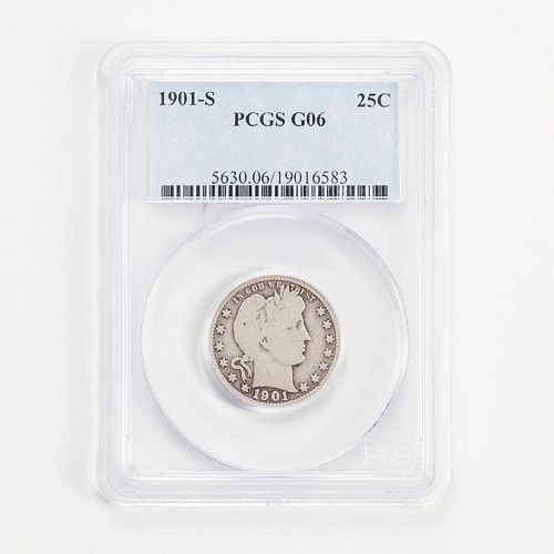 1901-S 25 Cent Coin PCGS G06
