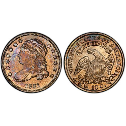 1831 10 Cent Coin AU PCGS
