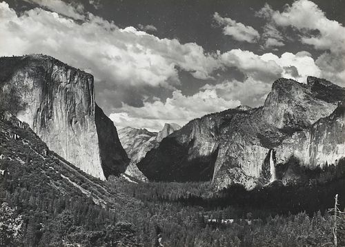 Ansel Adams Silver Gelatin Print Yosemite Valley Signed