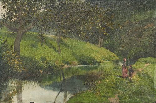 Adolf Kaufmann Landscape Oil on Canvas