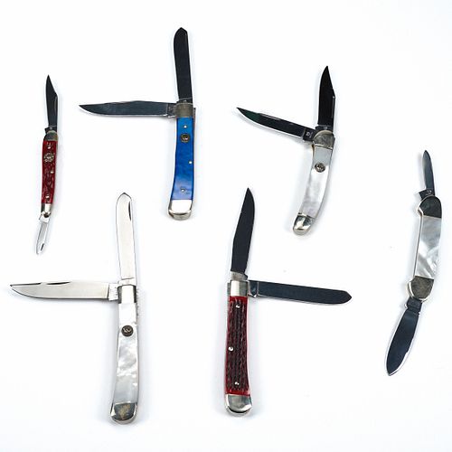 Grp: 6 Bertram Hen & Rooster Folding Knives