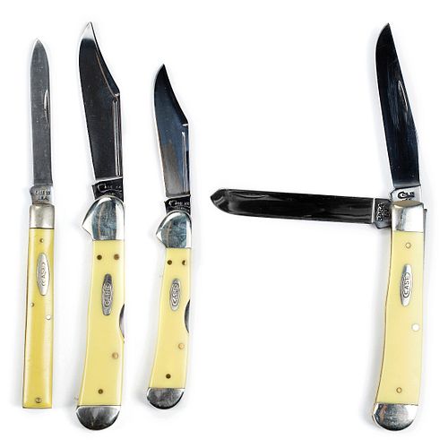 Grp: 4 Case Celluloid Bakelite Folding Knives