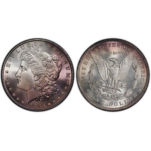 1886 Morgan Silver Dollar UNC Details PCGS