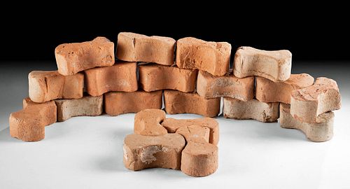 Roman Terracotta "Dog Bone" Tiles, 20 pcs