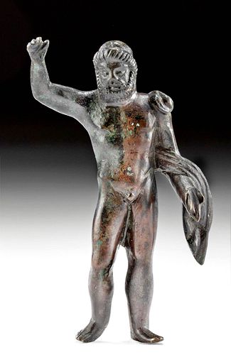 Roman Leaded Bronze Statuette Neptune