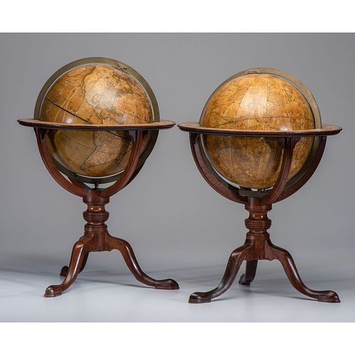 A Pair of Cary's New Terrestrial and Celestial Globes