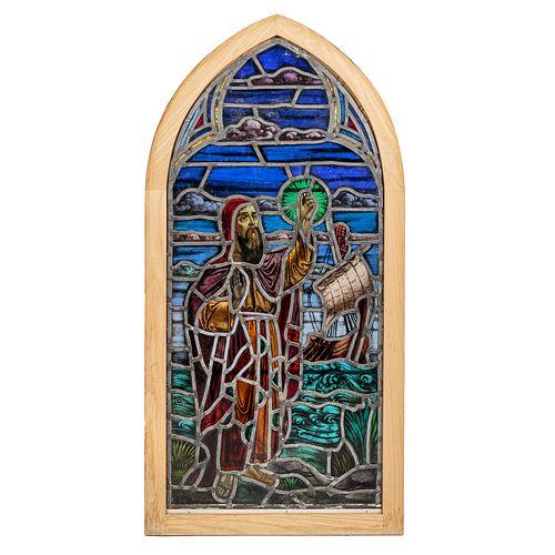 Continental Religious Stained Glass Window
