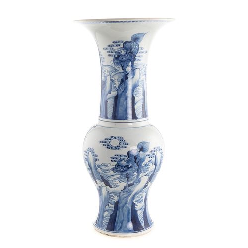 Chinese Blue/White Baluster Vase