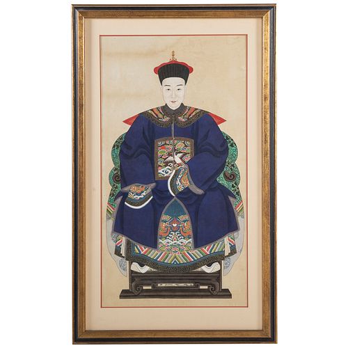 Chinese Ancestor Portrait of Scholar
