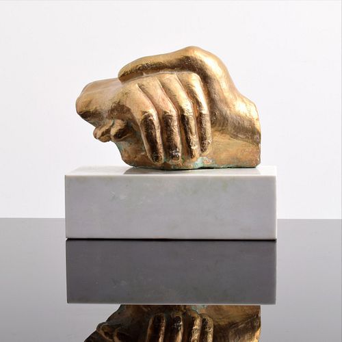Minna Harkavy Bronze Hands Sculpture