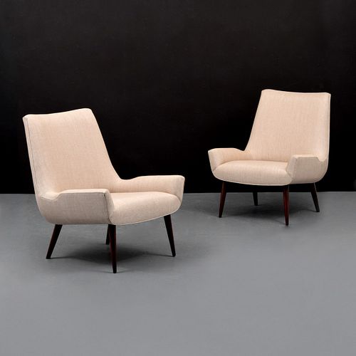 Pair of Lounge Chairs, Manner of Paolo Buffa 